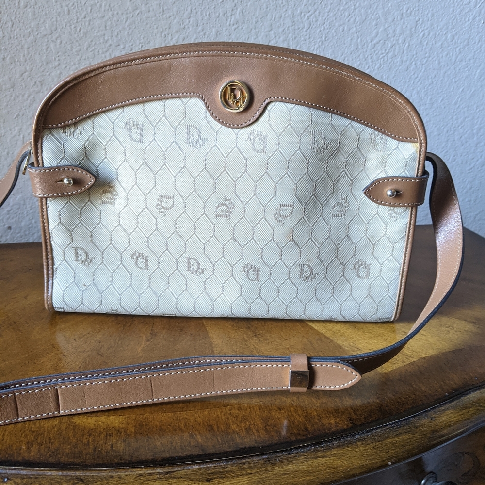 Vintage 80's Dior Monogram Shoulder Crossbody bag